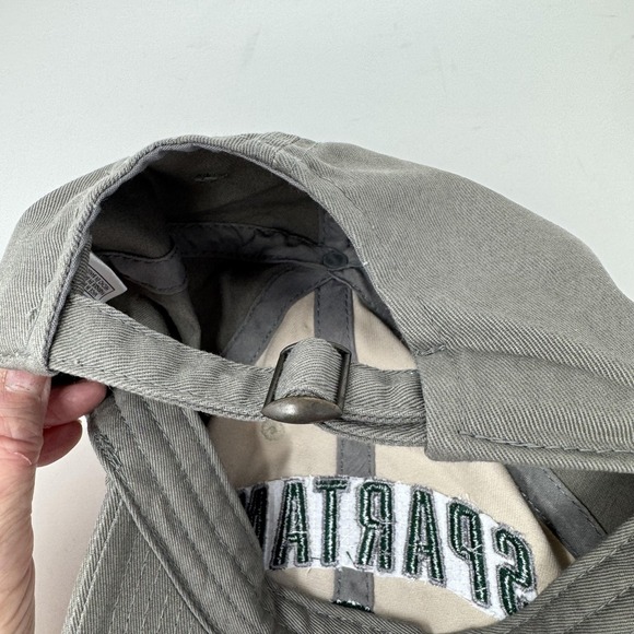 Michigan State Spartans Hat Cap Strap Back Mens One Size Gray NCAA Basketball - Picture 6 of 8